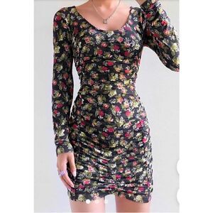 Urban Outfitters UO Dalton Ruched Mesh Mini Dress Size S